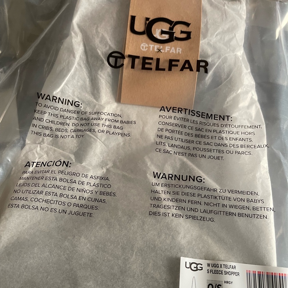 Ugg telfar heather grey small shopper